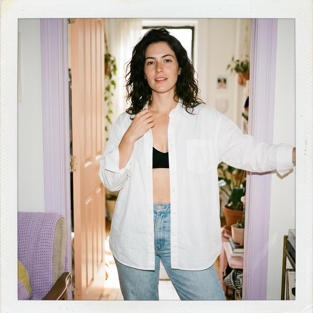 How to hide nipples in a white shirt without a bra