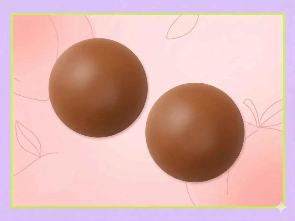 Caramel Tan booop reusable adhesive circles in their product packaging
